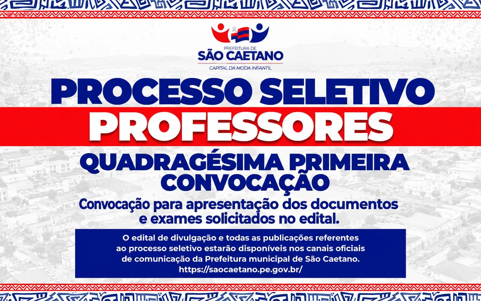 EDITAL DA QUADRAGÉSIMA PRIMEIRA CONVOCAÇÃO PARA APRESENTAÇÃO DOS DOCUMENTOS E EXAMES